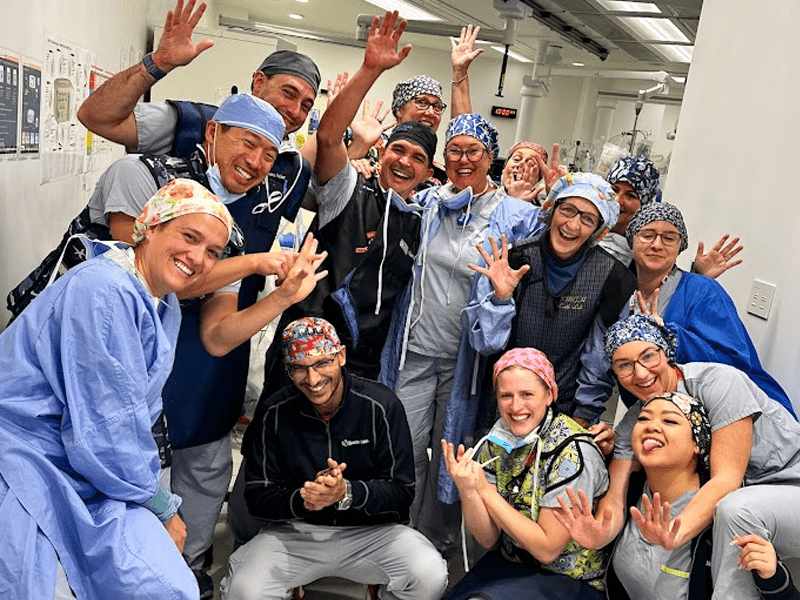 Photo: Dr. Acosta with the WRHN @ Queen's Blvd. e lectrophysiology (EP) team.