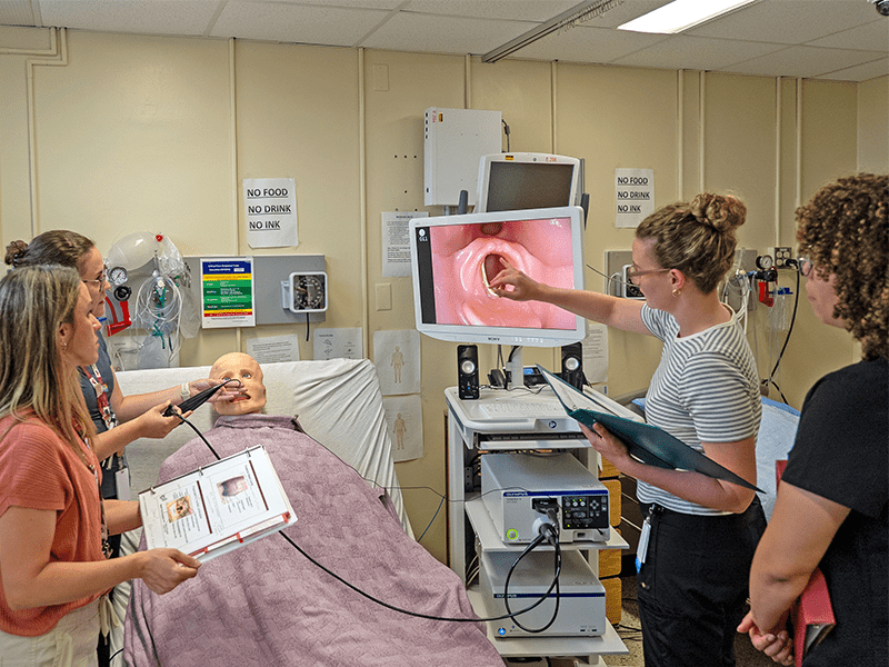 Photo: Flexible Endoscopic Evaluation of Swallowing (FEES) test