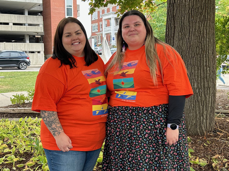 Orange t-shirts for indigenous careship