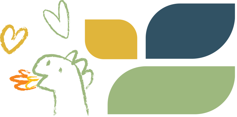 Icon: Hearts, dinosaur, WRHN Foundation flair