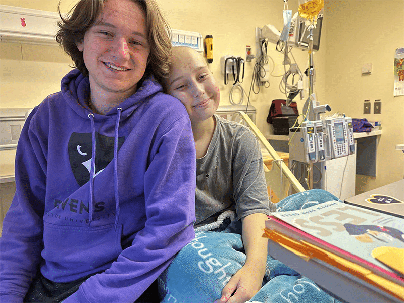 Photo: Mel Austin at WRHN during treatment